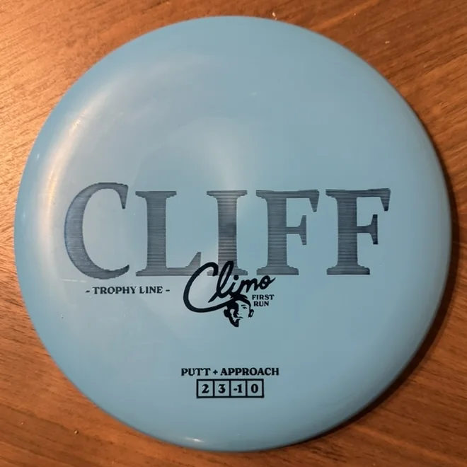 Climo Cliff in Trophy Line plastic, light blue, First Run stamp