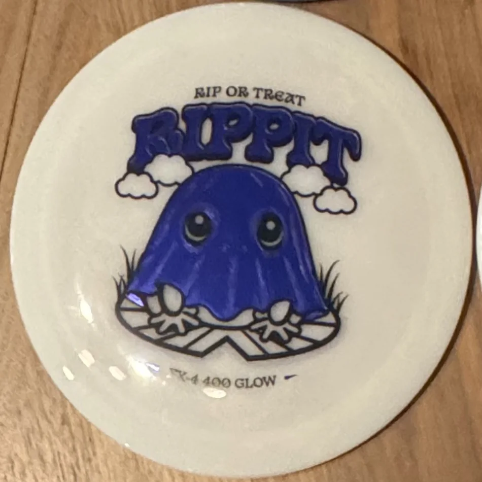 Prodigy FX-4 in 400 Glow plastic, Rip or Treat Rippit stamp